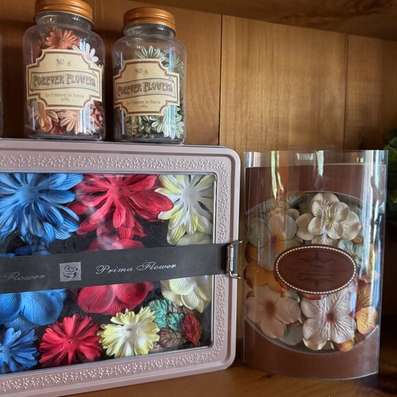 Flower Embellishments Papercrafting/Scrapbooking/Memory Keeping - 14 Containers - Picture 14 of 14
